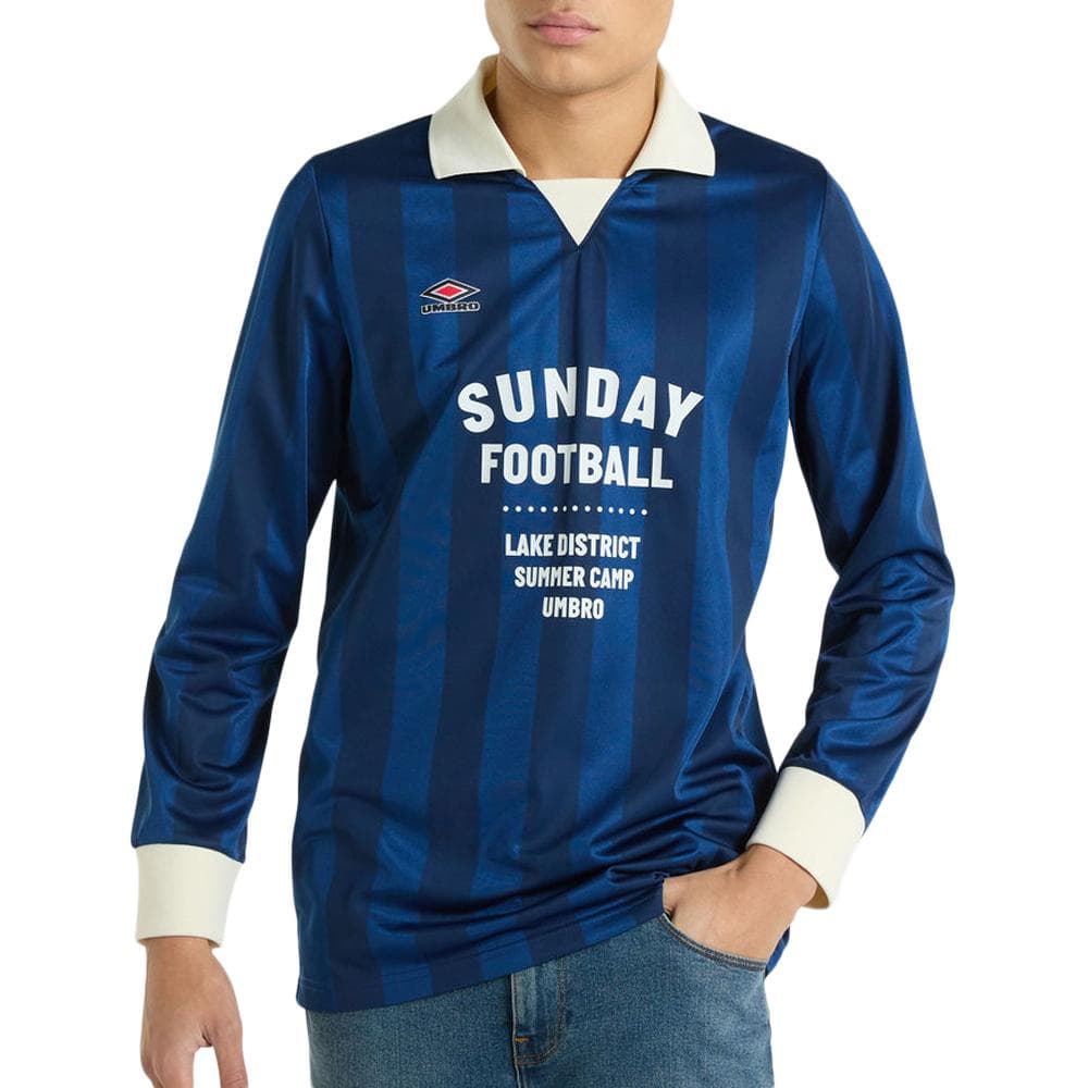 Polo Manches Longues Bleu Homme Umbro Football Estate 1