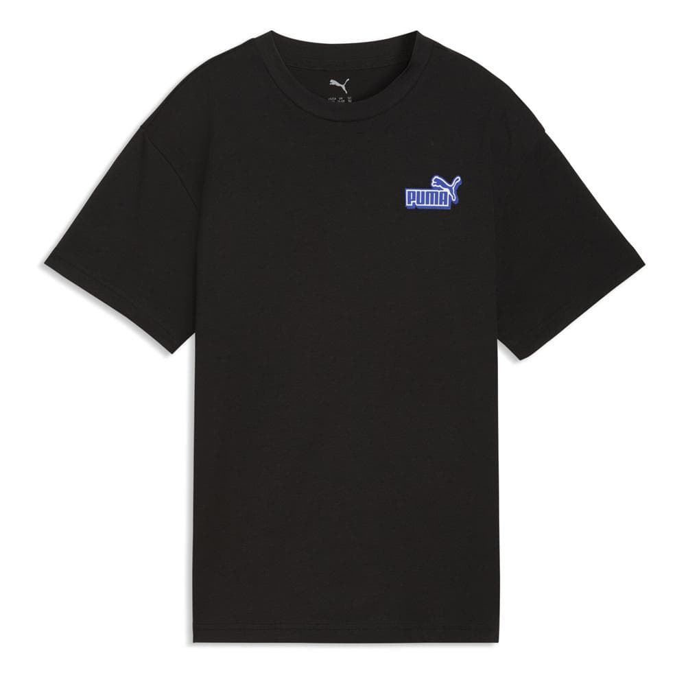 T-Shirt Noir Garçon Puma Ess Logo Lab Relaxed 1