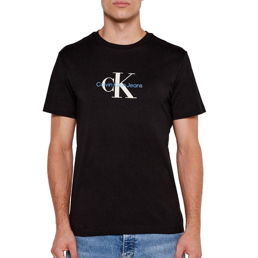 T-shirt Noir Homme Calvin Klein Jeans Distressed 1