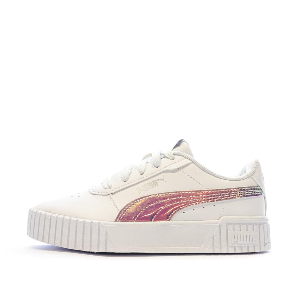 Baskets Blanche Fille Puma Carina 2.0 Holo 1