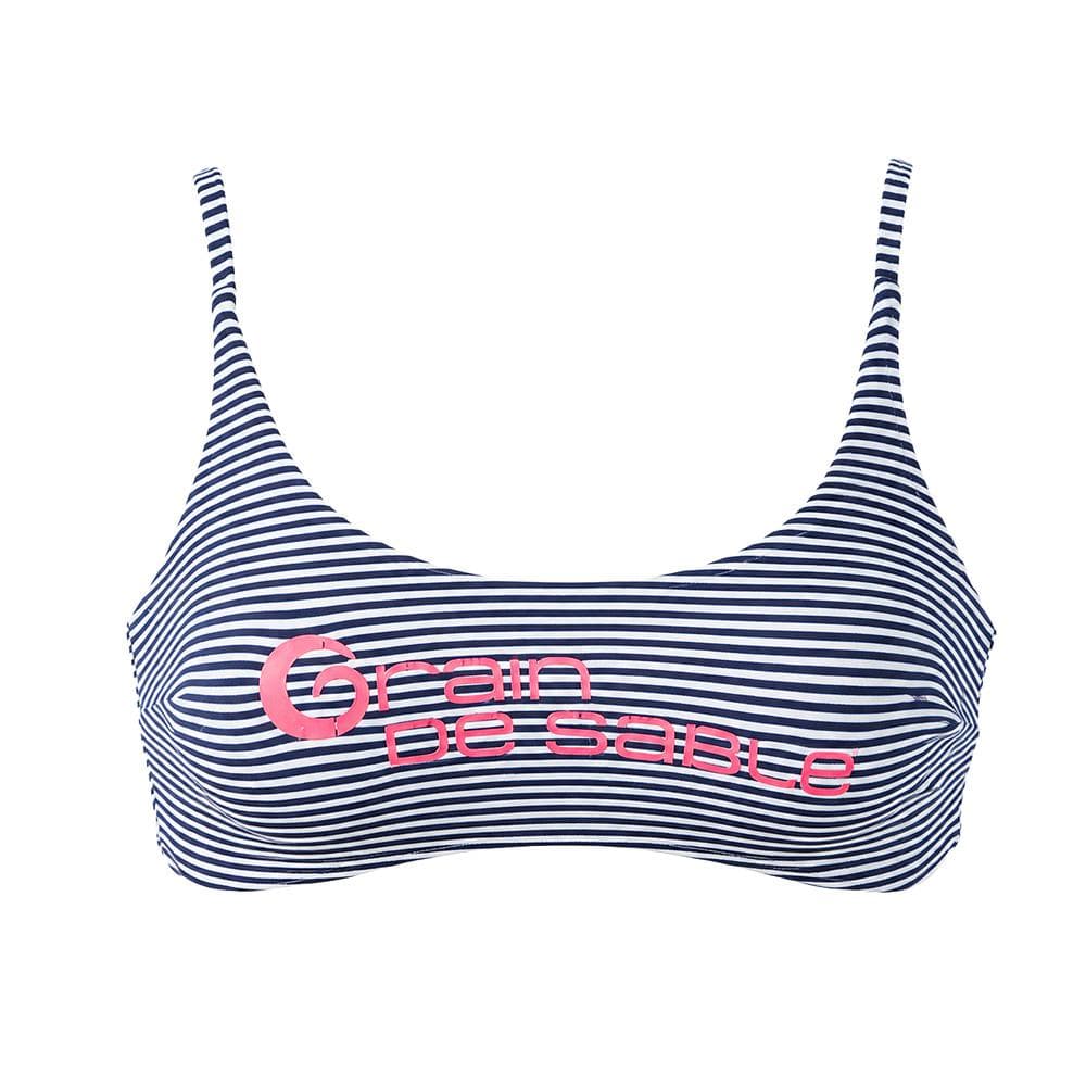 Haut de Bikini Marine/Blanc Femme Garin de Sable Taylor 1