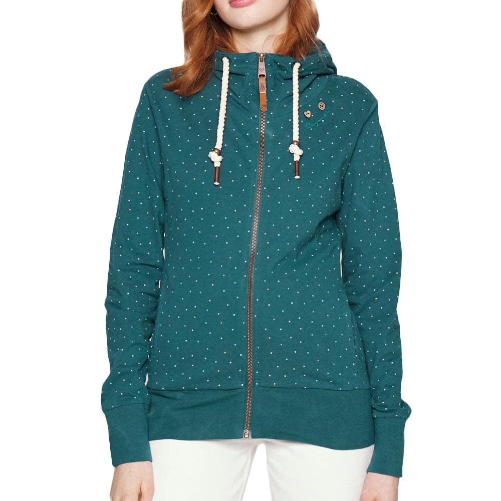 Sweat Zippé Vert Femme Ragwear Paya Dots 1