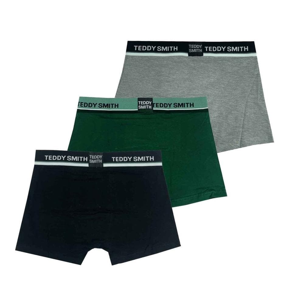 Lot de 3 Boxers Noir/Vert/Gris Homme Teddy Smith 1TS/52/9 2
