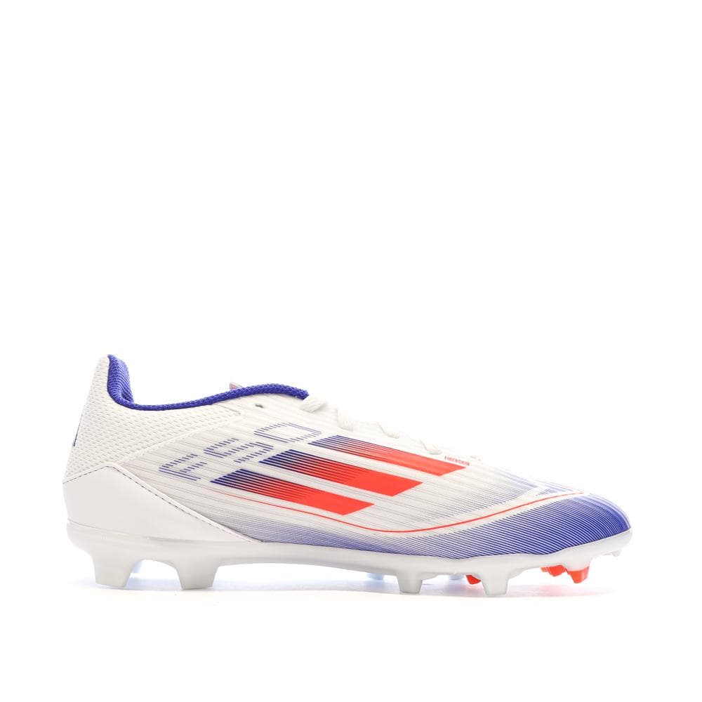 Chaussures de Foot Blanc/Bleu Junior Adidas F50 League FG/MG 2