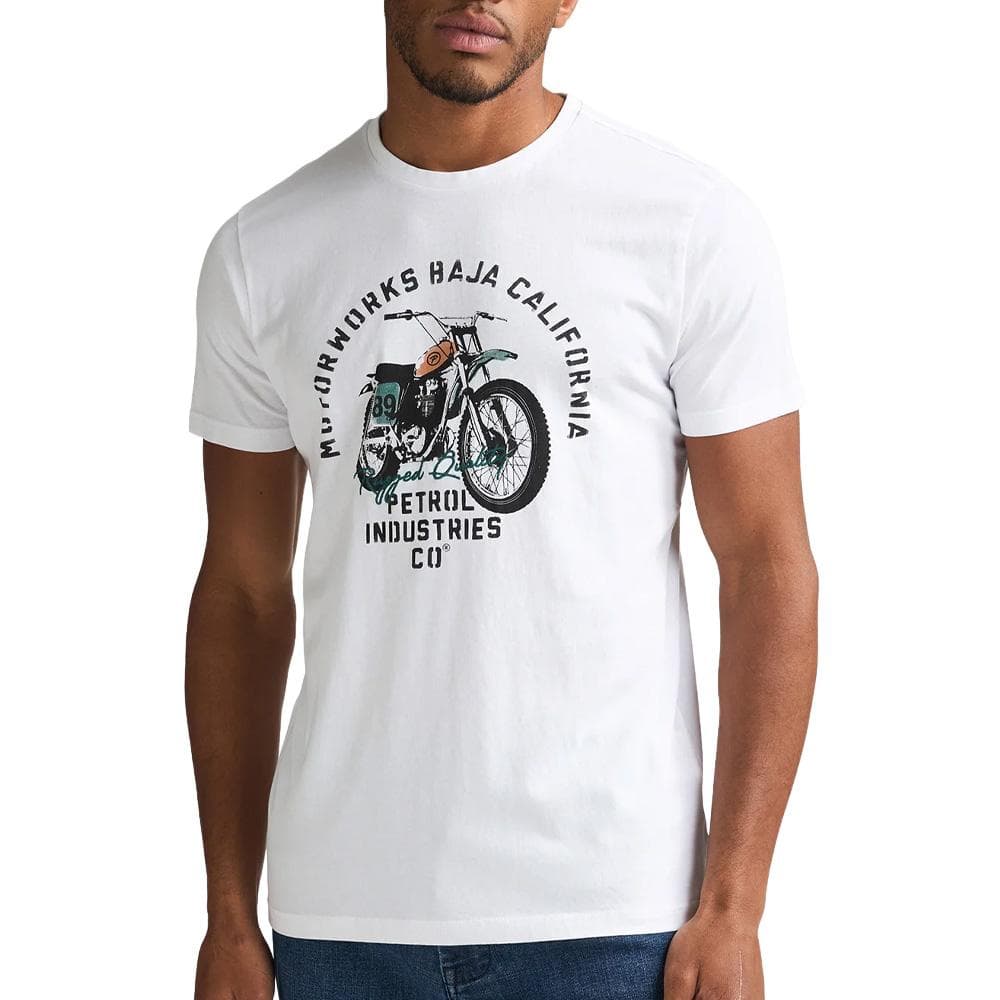 T-Shirt Blanc Homme Petrol Industries Classic Print 1