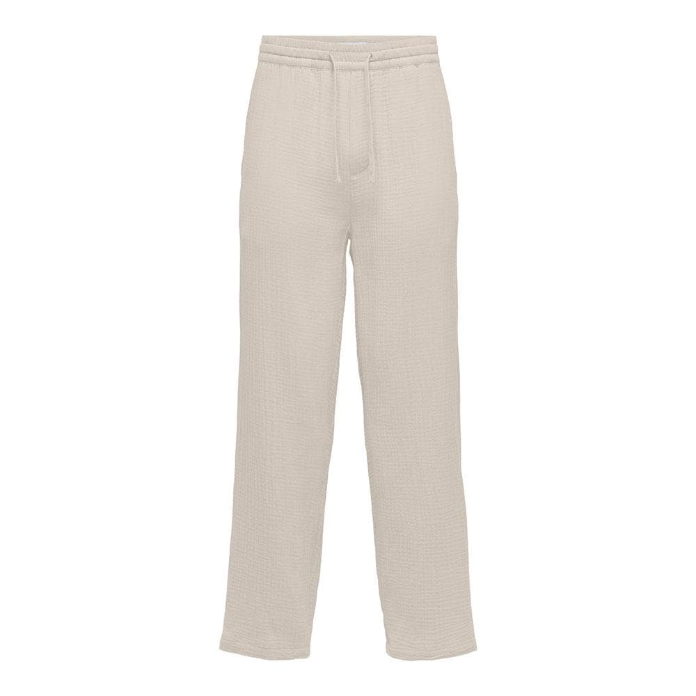 Pantalon Fluide Gaz de coton Beige Homme Only & Sons Onssinus 0158 2