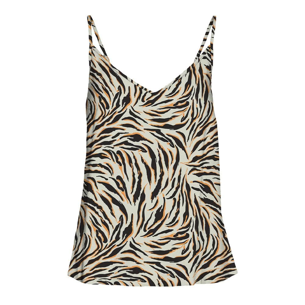 Débardeur Zèbre Noir/Beige Femme Vero Moda Eassy 2