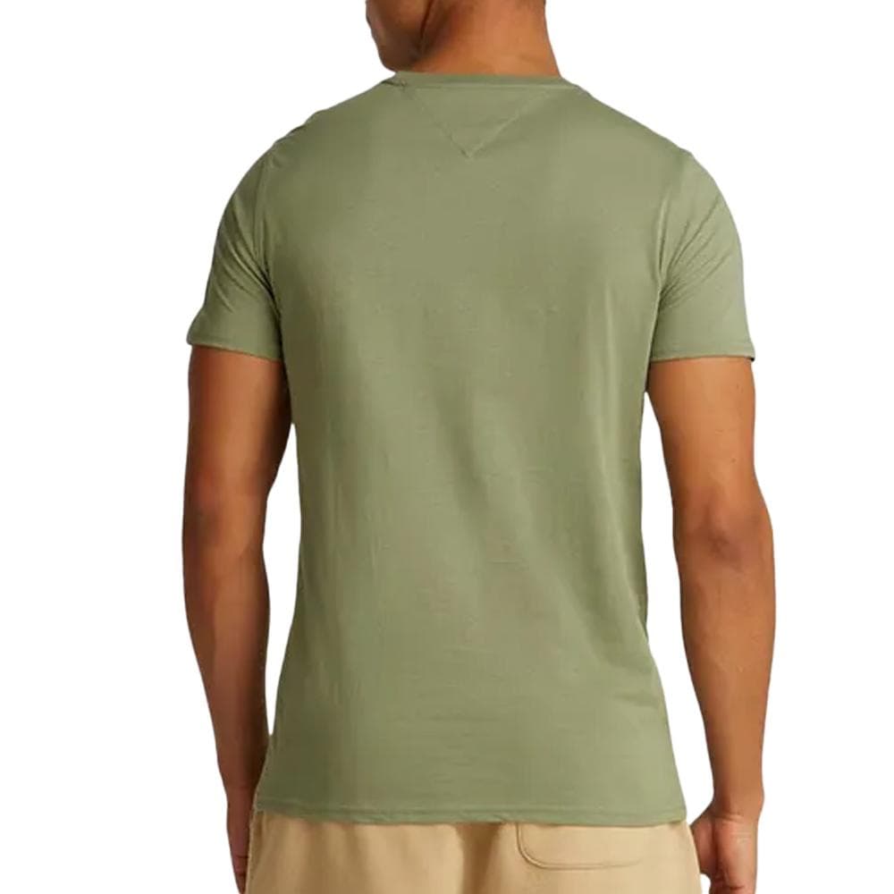 T-Shirt Vert Homme Tommy Hilfiger Slim Jersey 2