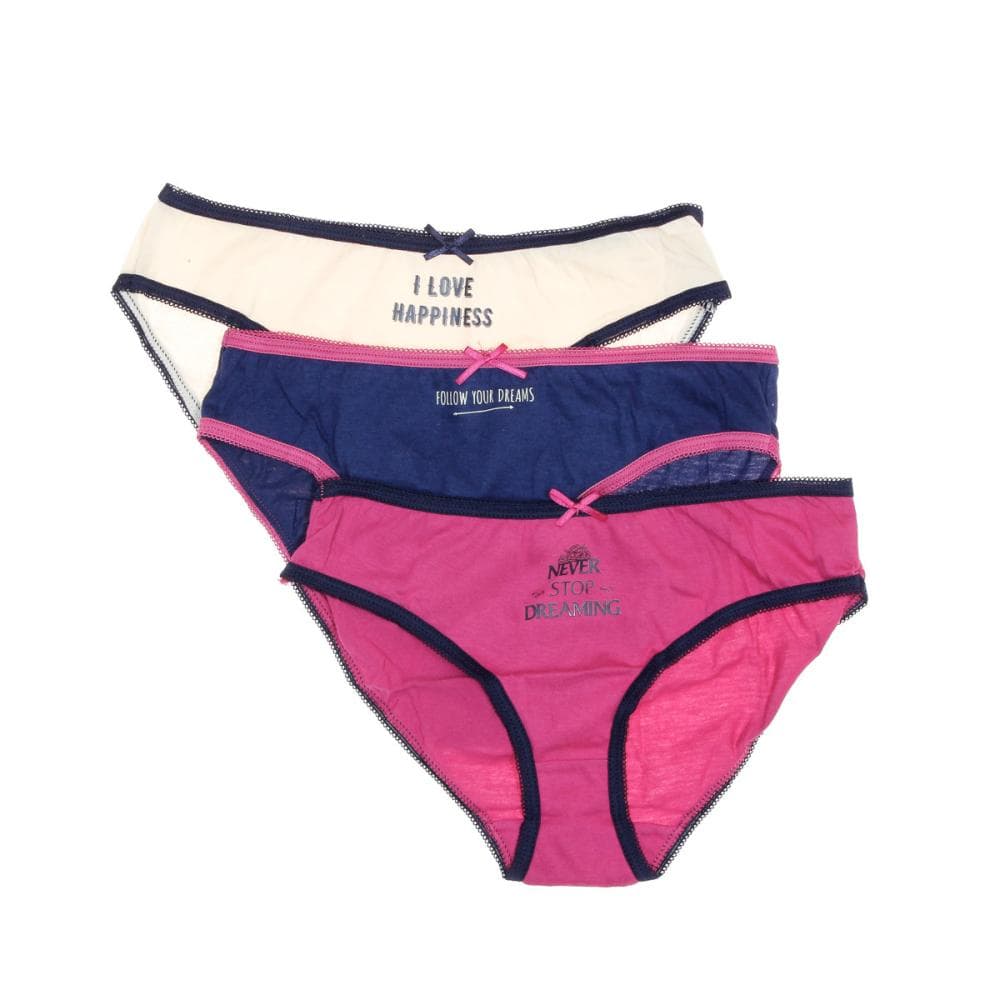 Lot x3 Culottes Bleu/Beige/Fuchsia Femme Simply Me 1