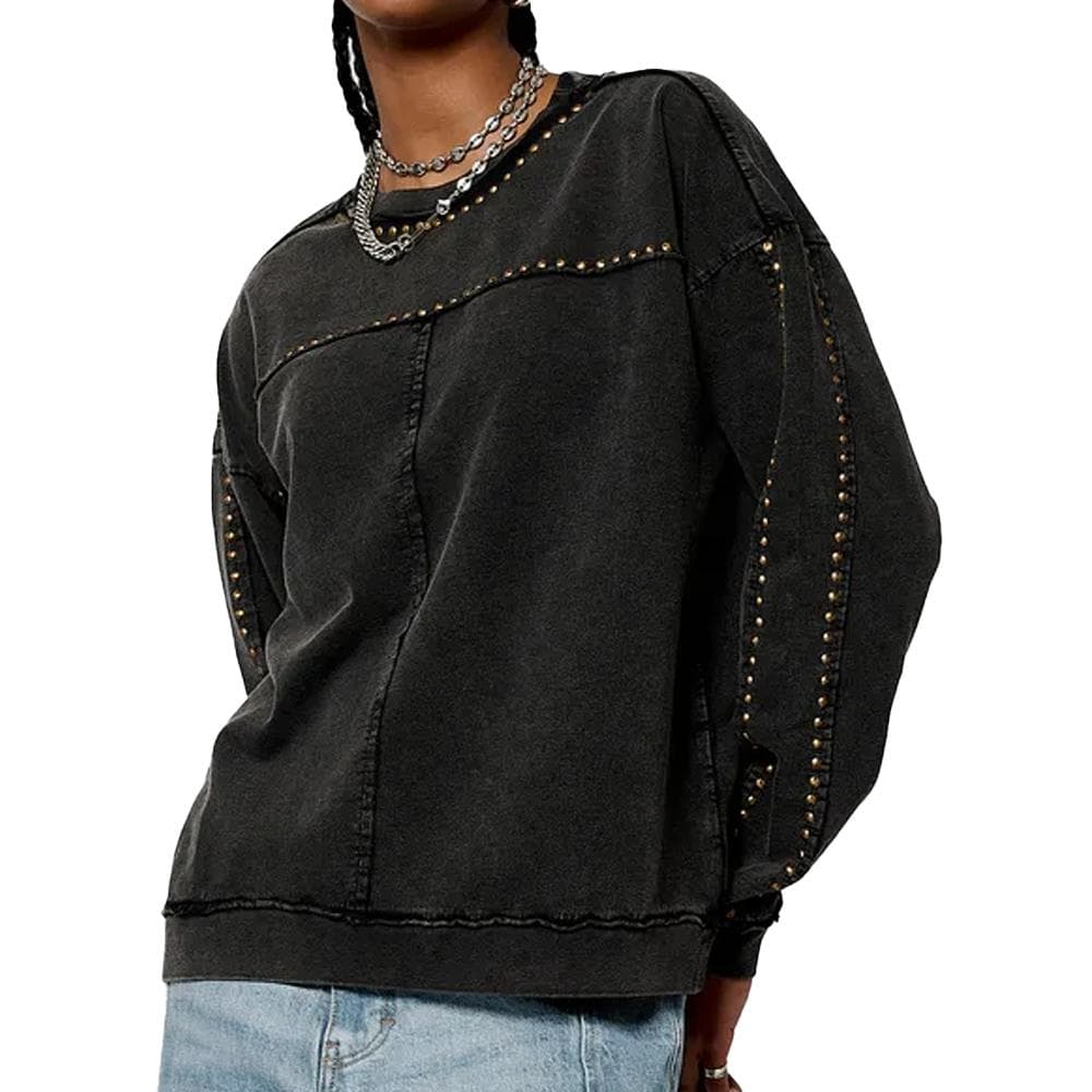 T-shirt Manches Longues Gris Foncé Femme Kaporal Volar 1
