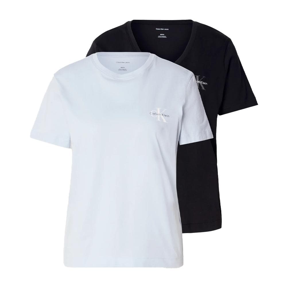 Lot de 2 T-shirts Noir/Bleu Femme Calvin Klein Jeans Monologo1 1
