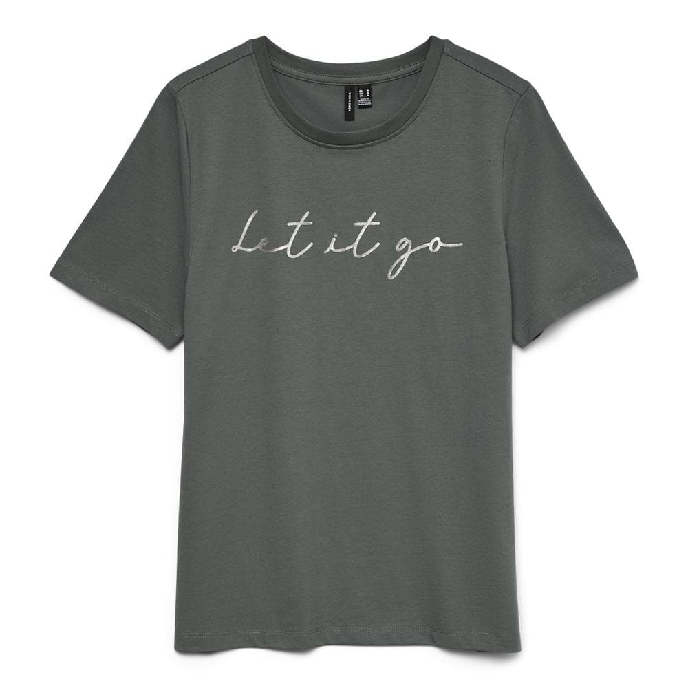 T-shirt Vert Femme Vero Moda Folina 1