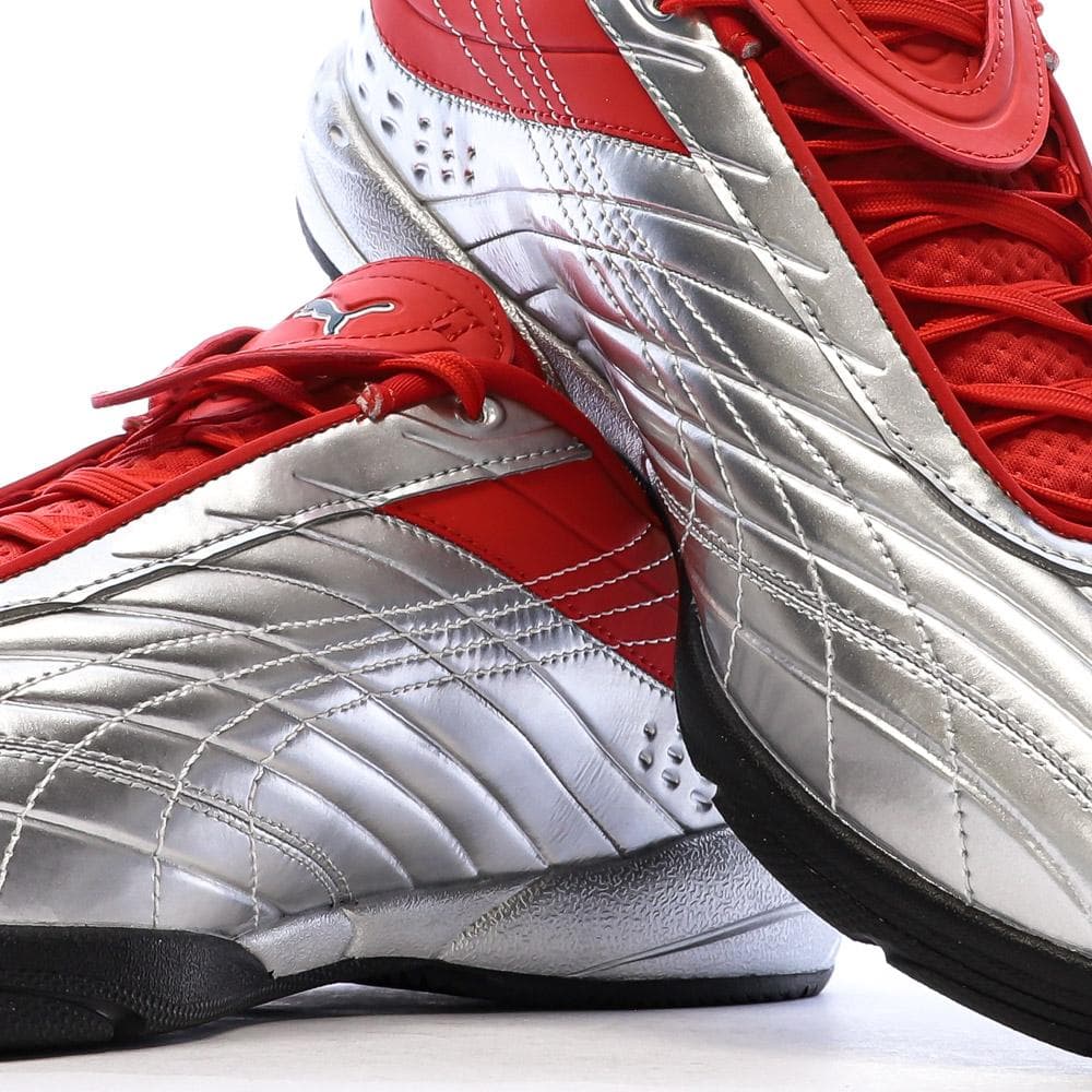 Baskets Noires/Rouges/Argent Homme Puma Goalgetter 7