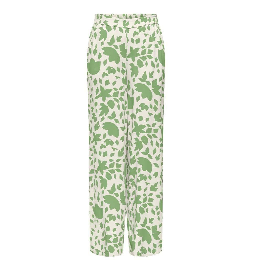 Pantalon fluide Beige/Vert Femme Only Selina 1
