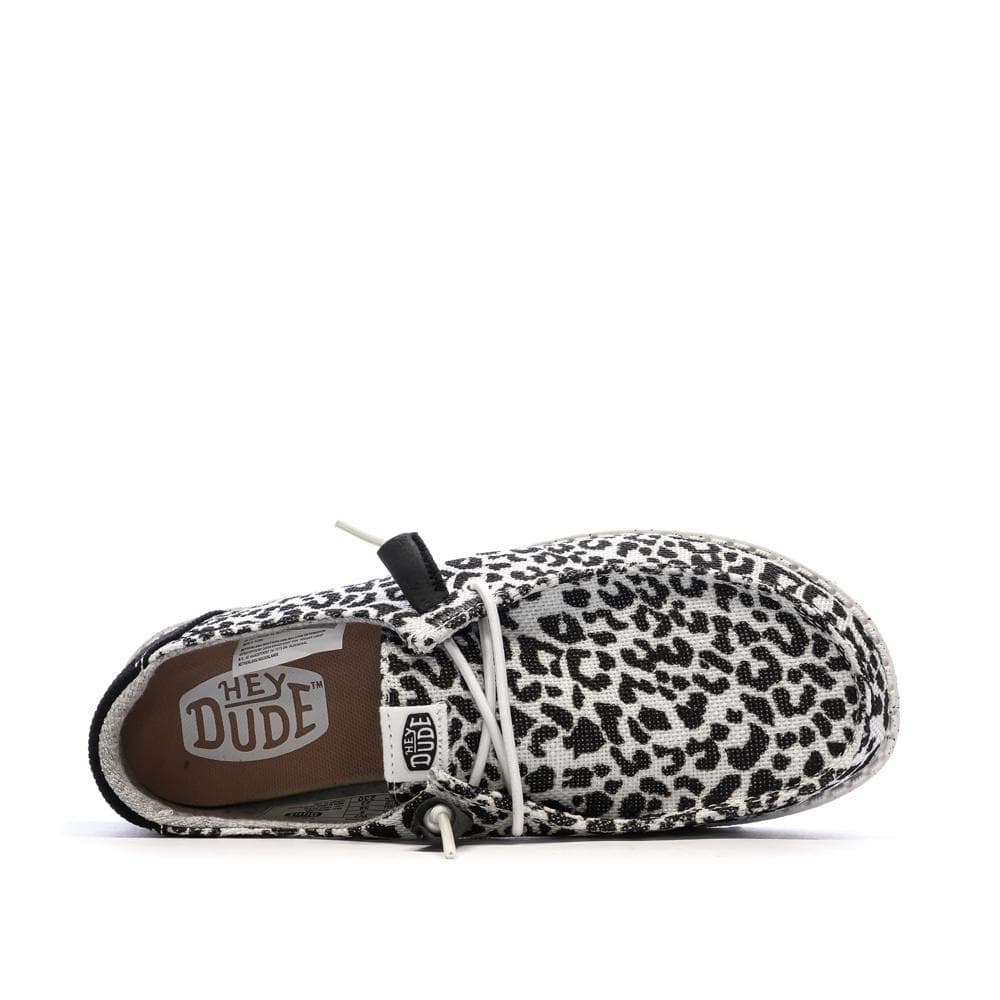 Chaussures Noir/Blanc Femme Hey Dude Blackgrey 4