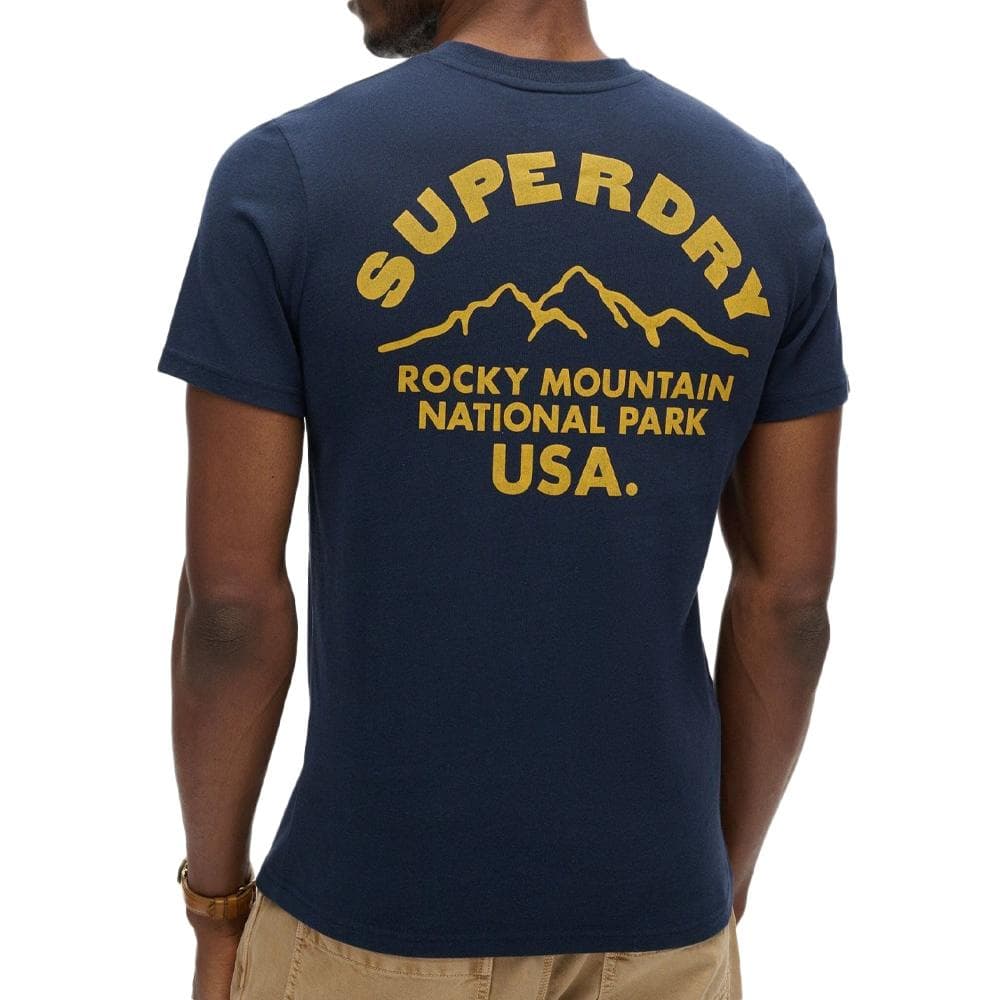 T-shirt Marine Homme Superdry Lo-fi Outdoor 2