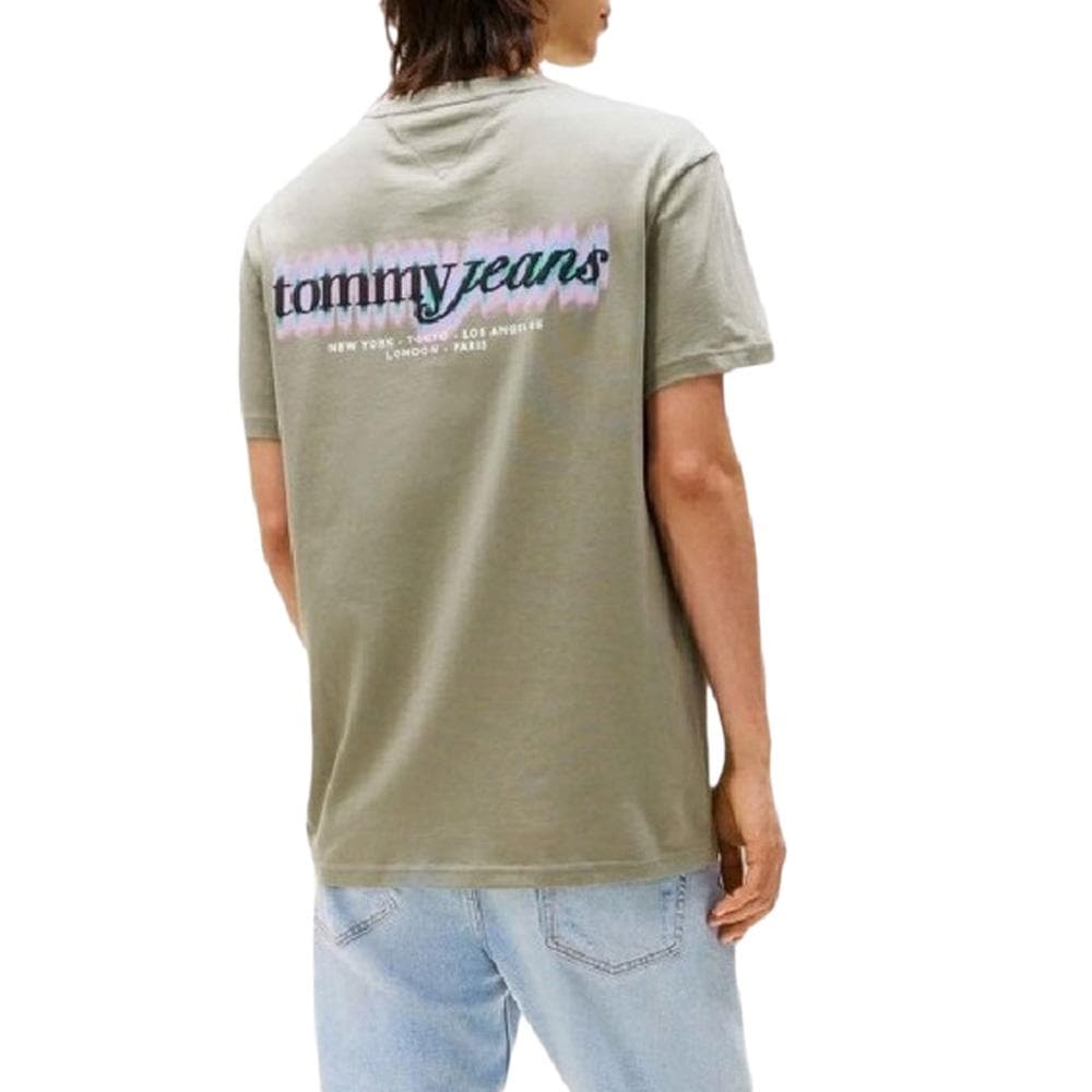 T-shirt Vert Homme Tommy Hilfiger Tjm Reg Blur Script 2