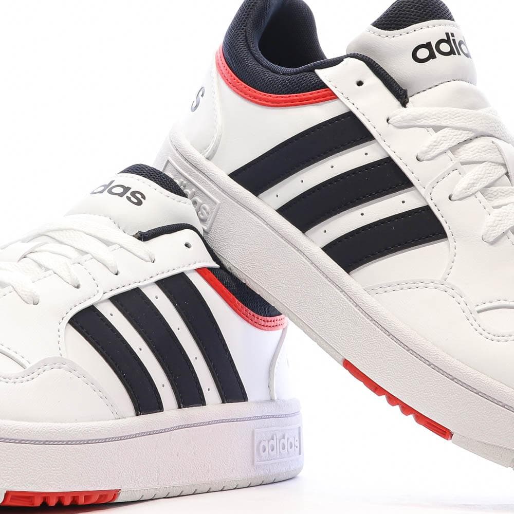 Baskets Blanc/Marine Homme Adidas Hoops 3.0 7
