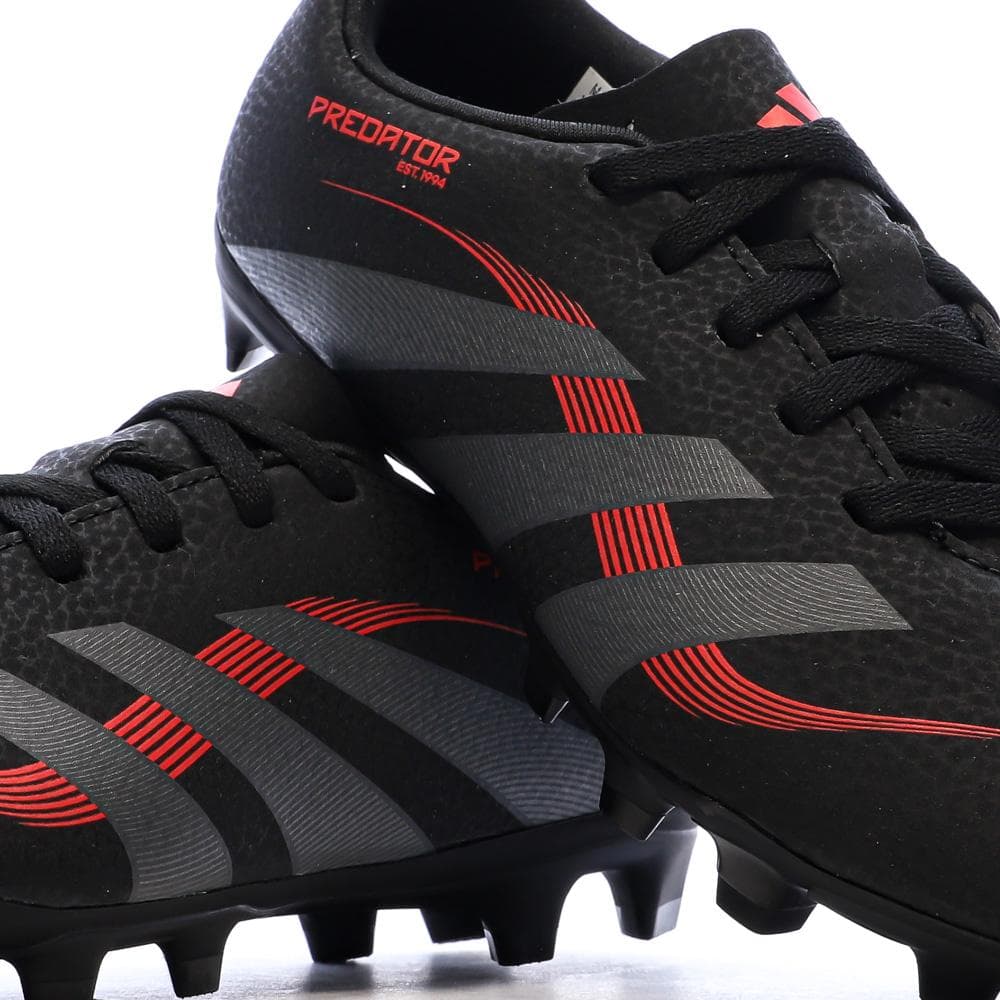 Chaussures de football Noires/Rouges Garçon Adidas Predator 7