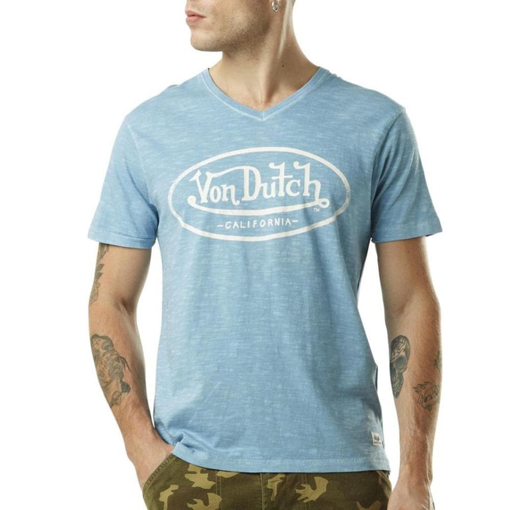 T-shirt Bleu/Crème Homme Von Dutch TYRON 1