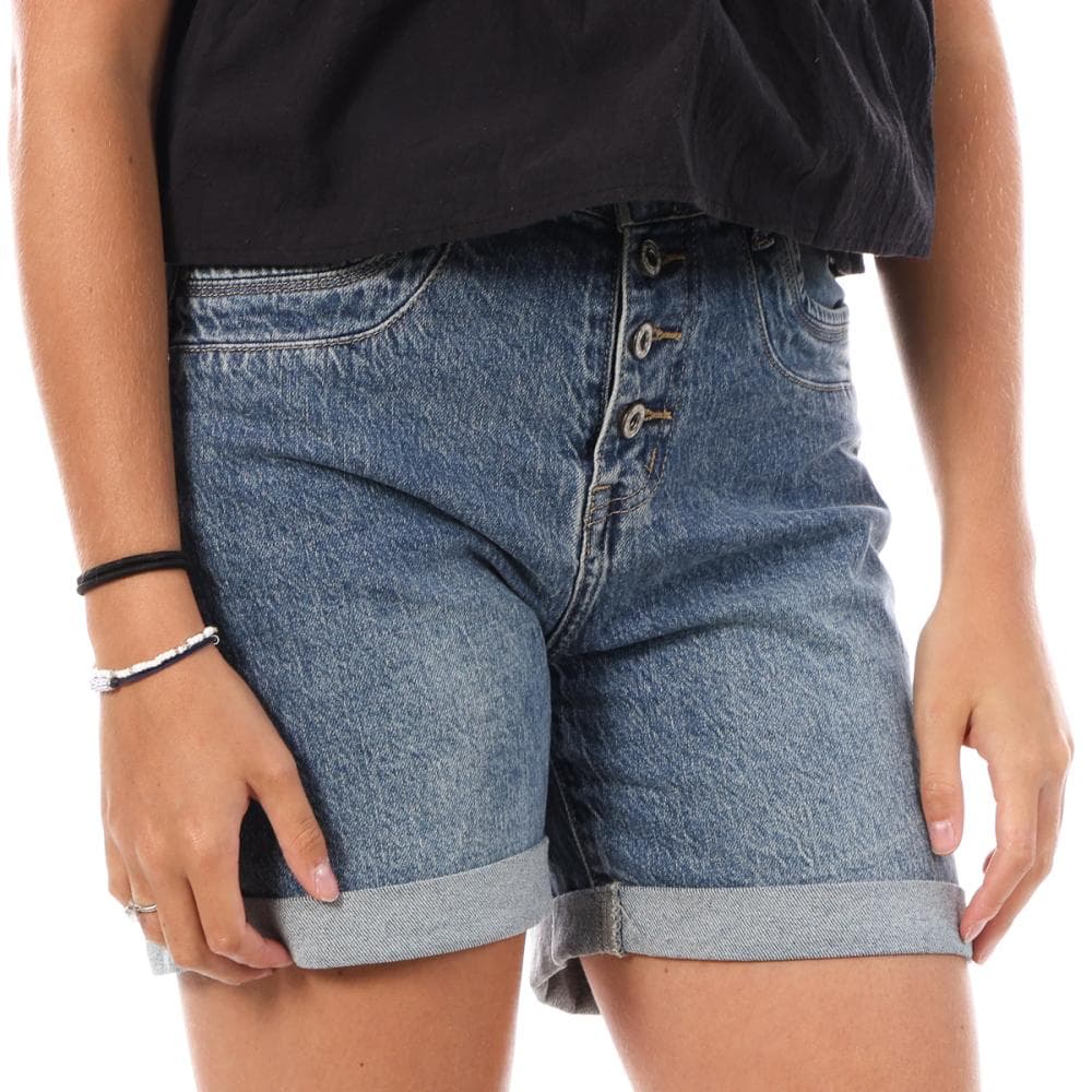 Bermuda en Jean Bleu Femme Monday Premium Bermuda Bouton 1