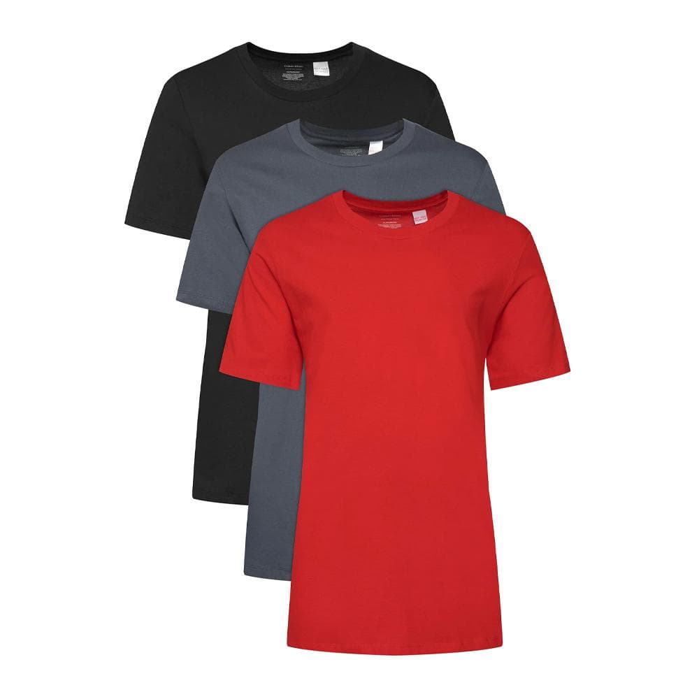 Lot de 3 T-Shirts Noir/Rouge/Gris Homme Calvin Klein Jeans LV00NB4051 1