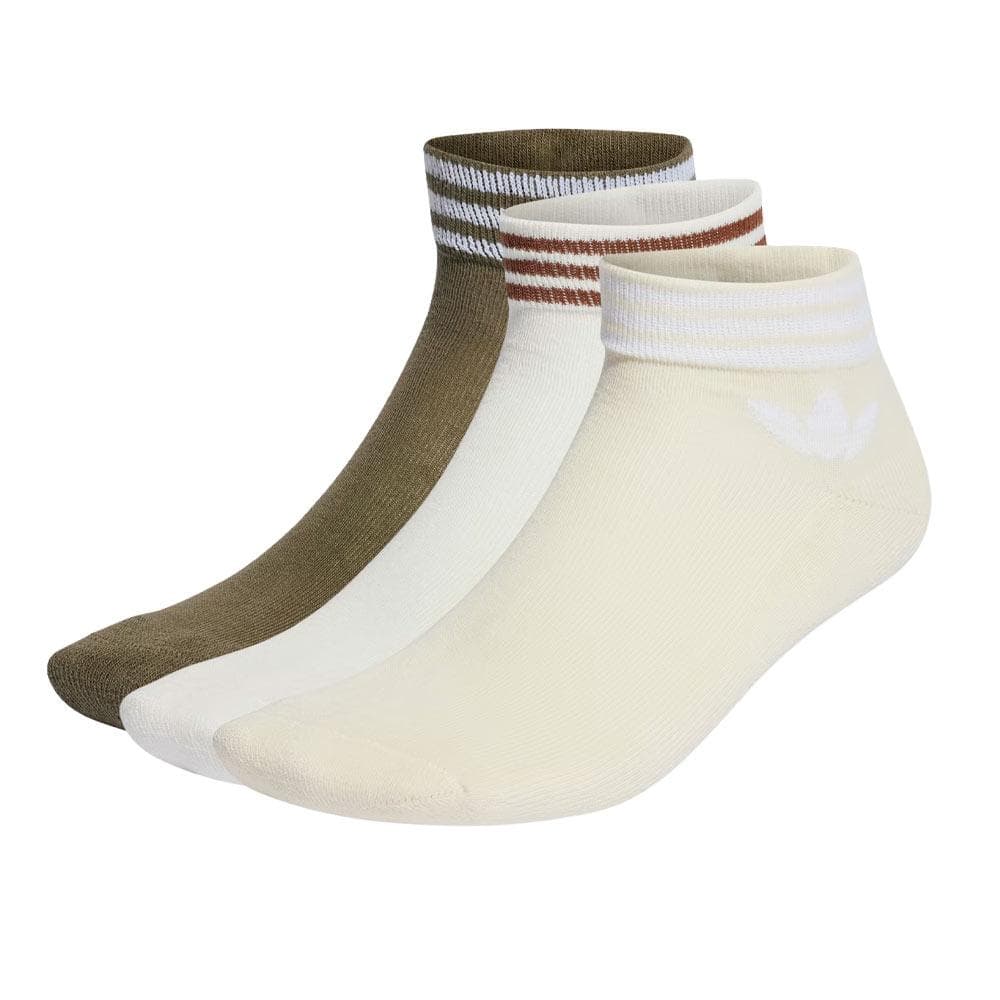 x3 paires de Chaussettes Kaki/Blanches Homme Adidas Tref Ank Sck 1