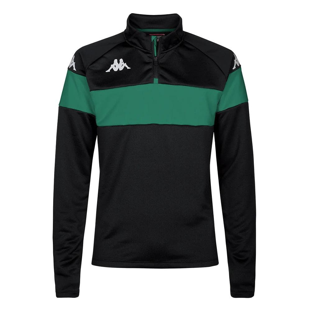 Sweat Noir/Vert Garçon Kappa Dovare 1