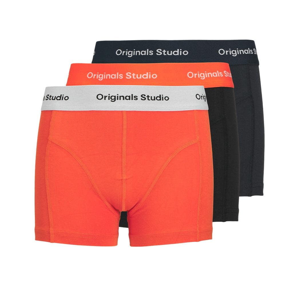 3x Boxers Noir/Orange Garçon Jack & JonesTerbro 1