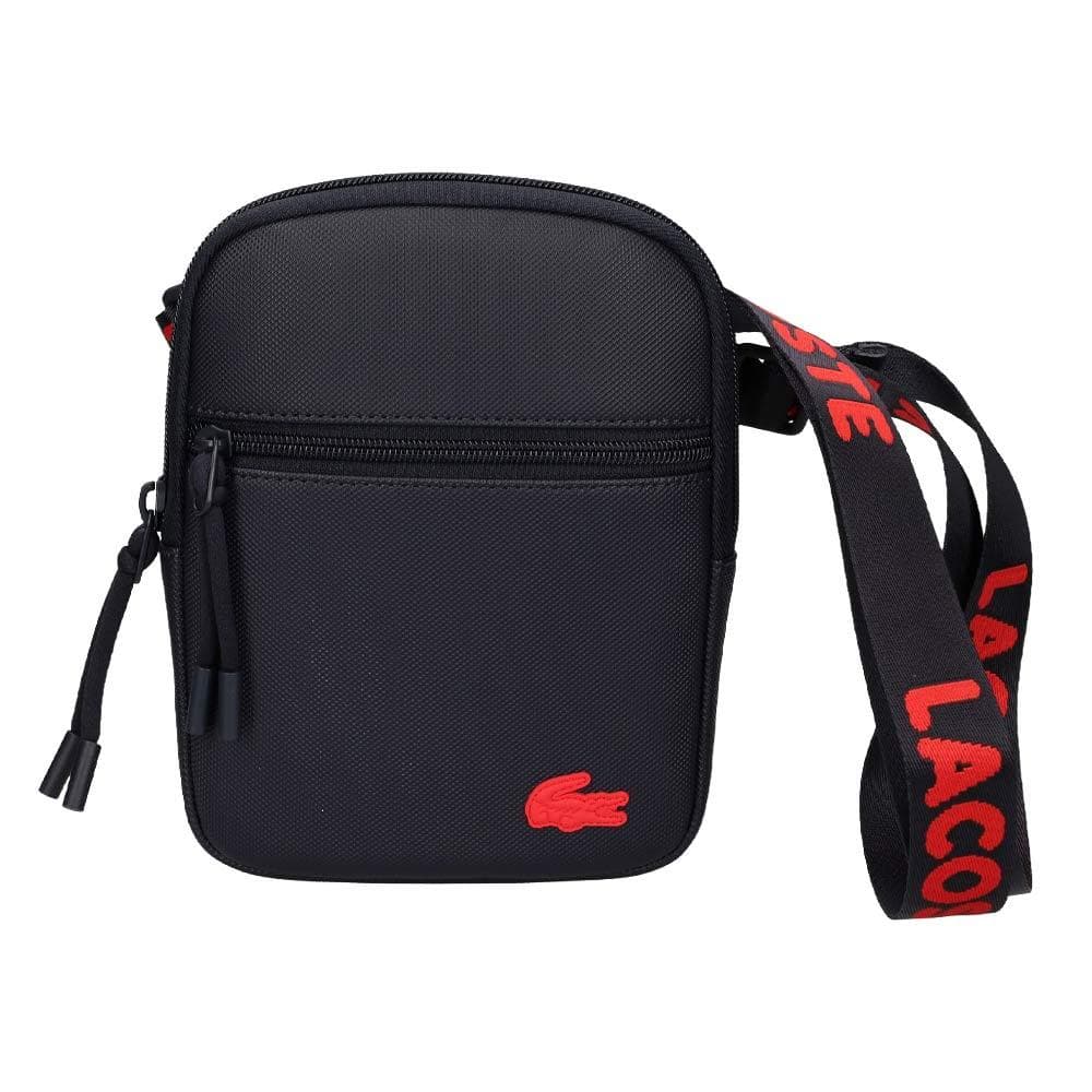 Sacoche Marine/Rouge Homme Lacoste Flat 1
