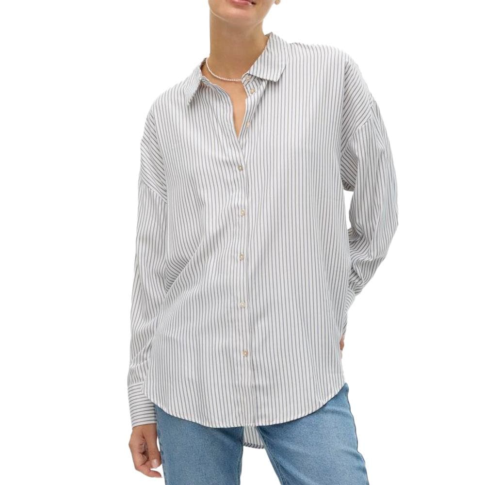 Chemise Blanche/Gris Femme Vero Moda Nora 1