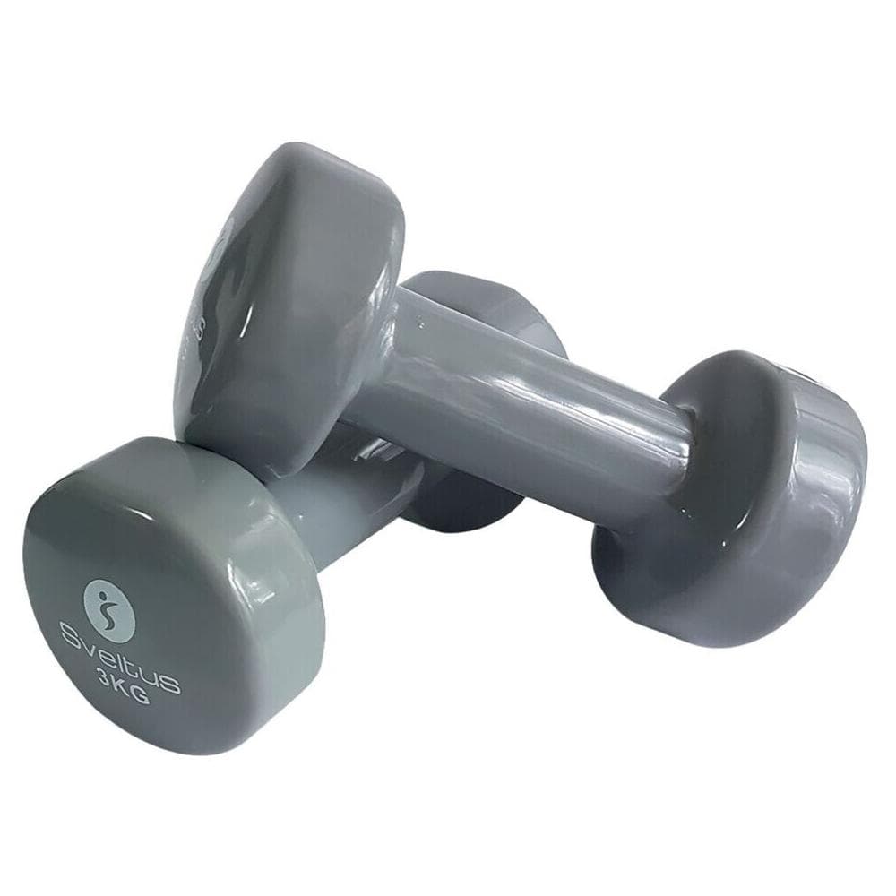 X2 Haltères Gris Expoxy Sveltus 3kg 1