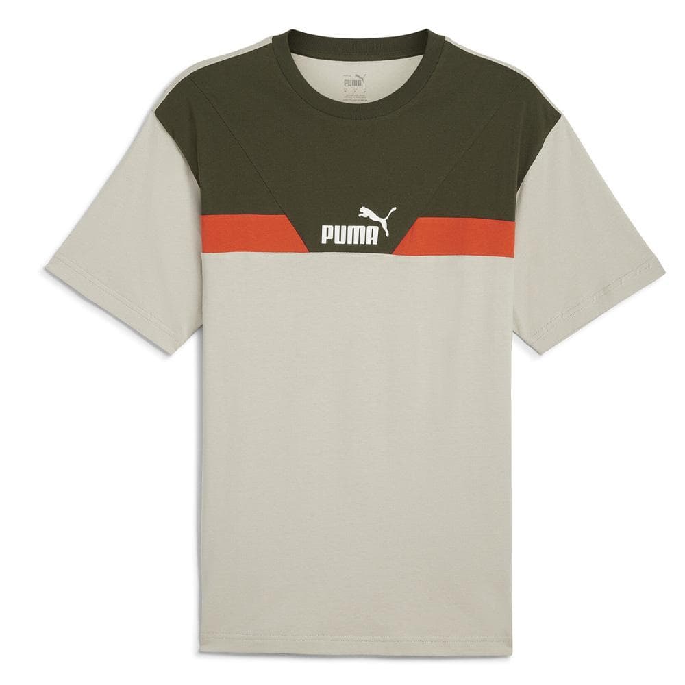 T-Shirt Beige/Gris Homme Puma Power 1