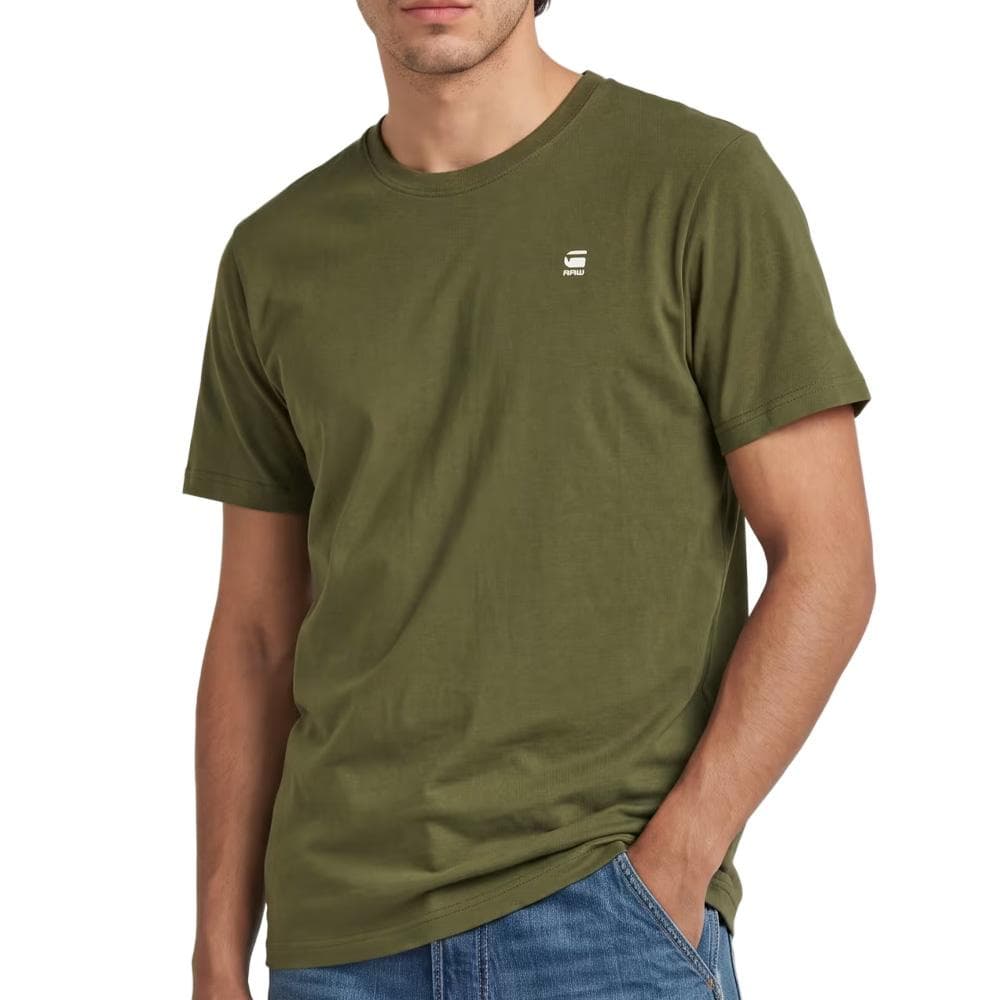 T-shirt Vert Foncé Homme G-Star Raw D25949 DGR 1