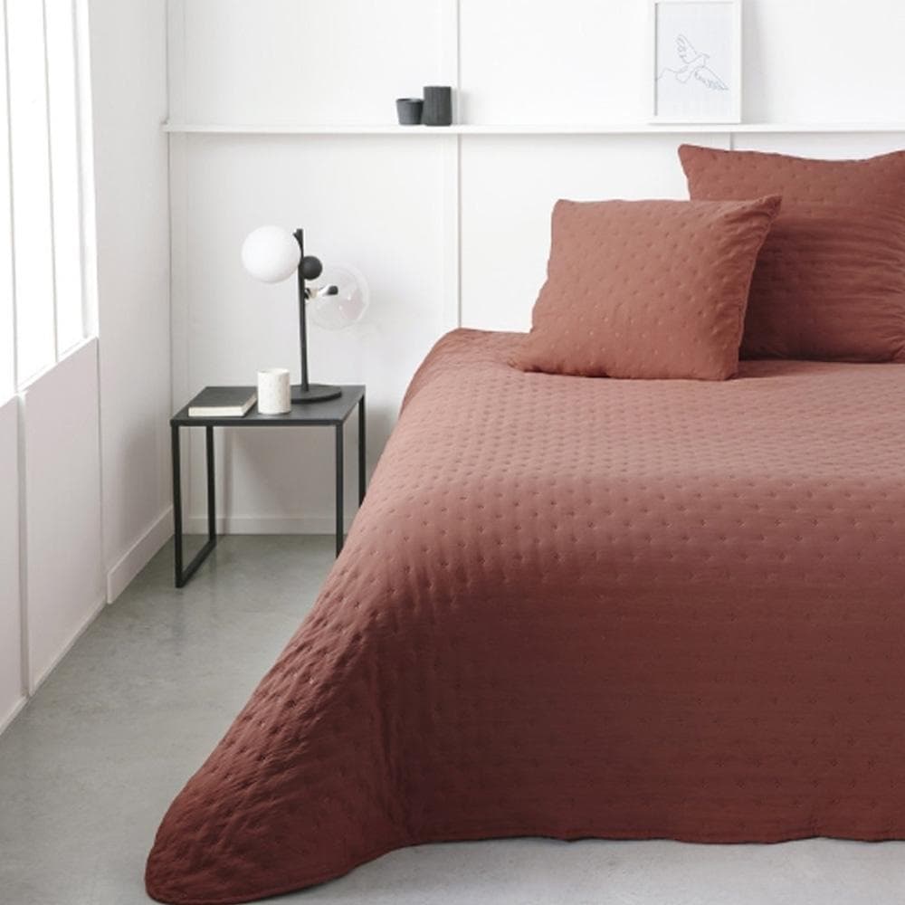 Couvre lit Terracotta + 2 Taies D'oreiller Today 260x240cm 1
