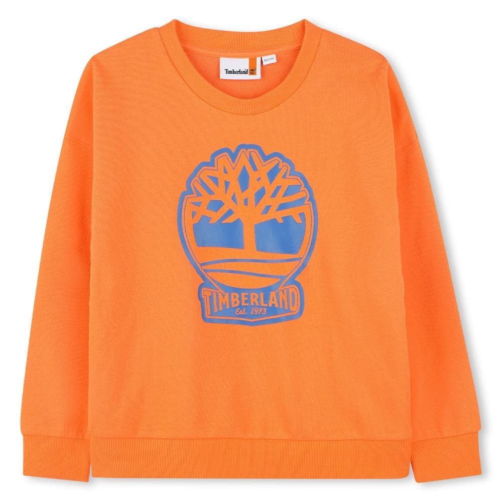 Sweat Orange Garçon Junior Timberland T60444 Nectarine 1