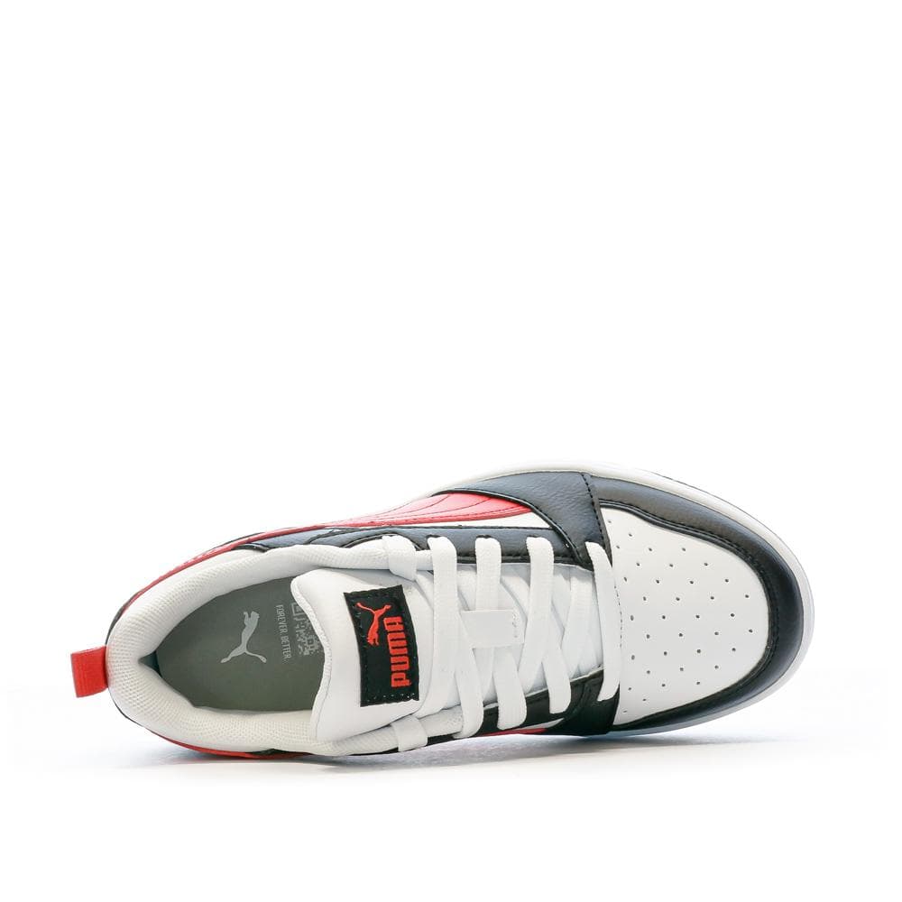 Baskets Noir/Blanc Garçon Puma Rebound 4