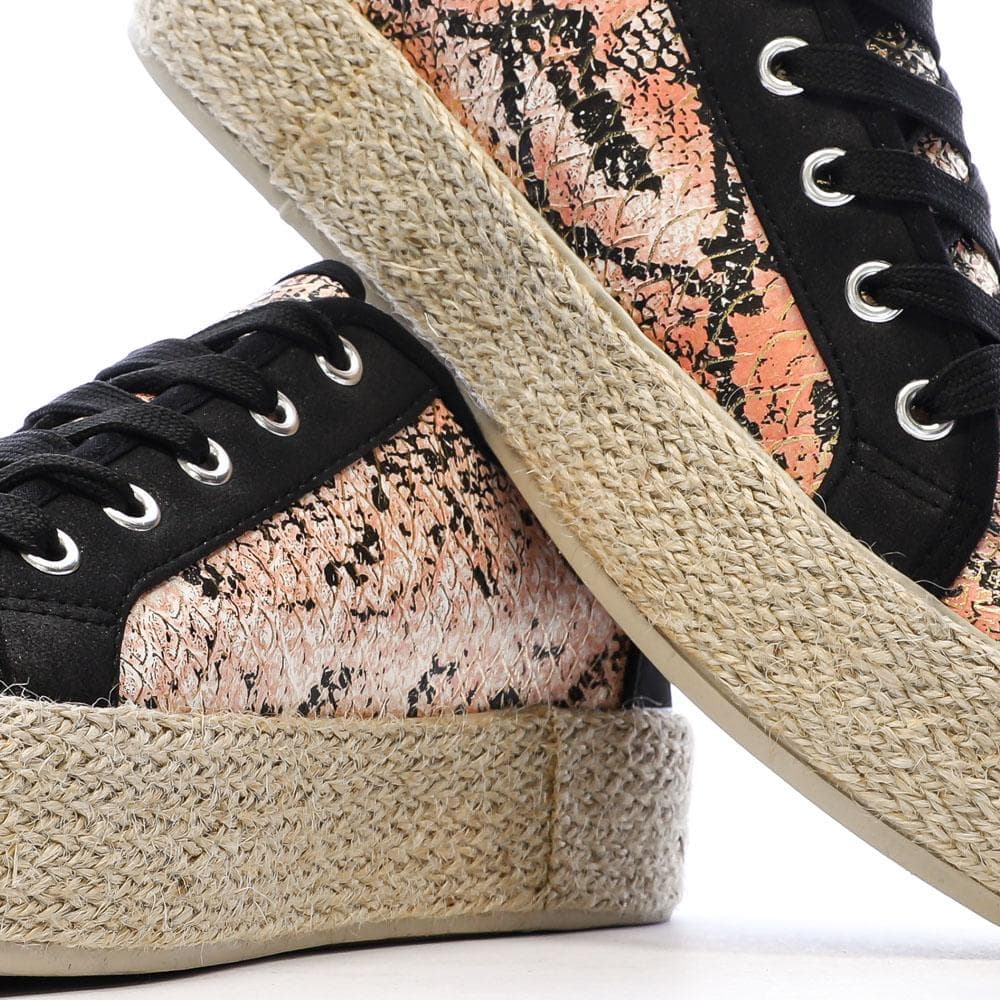 Baskets Noir/Rose Femme Chattawak Paco 7