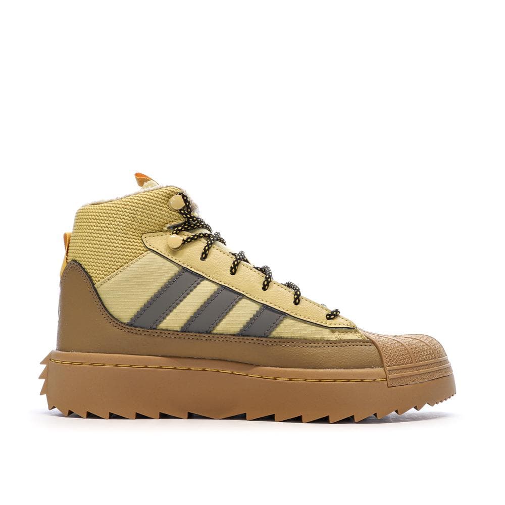 Baskets Camel/Jaune Femme Adidas Superstar Winter 2