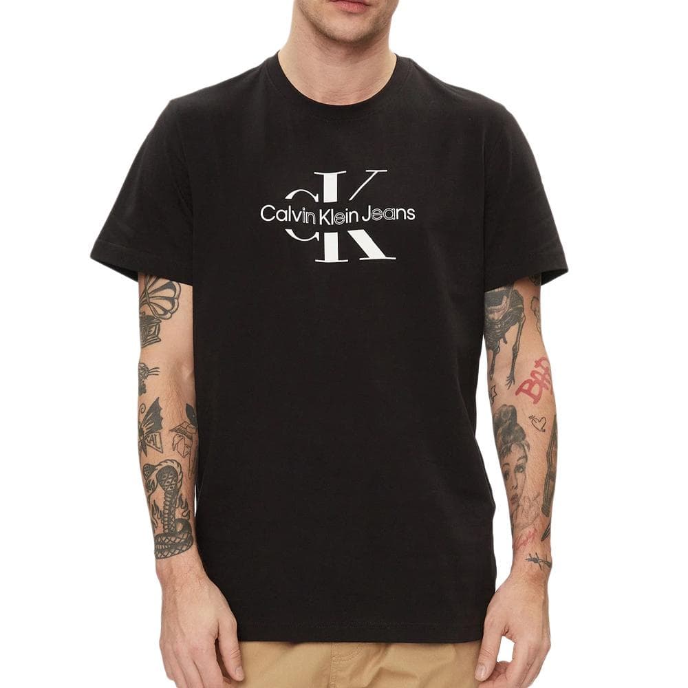 T-shirt Noir Homme Calvin Klein Jeans Disrupted 1