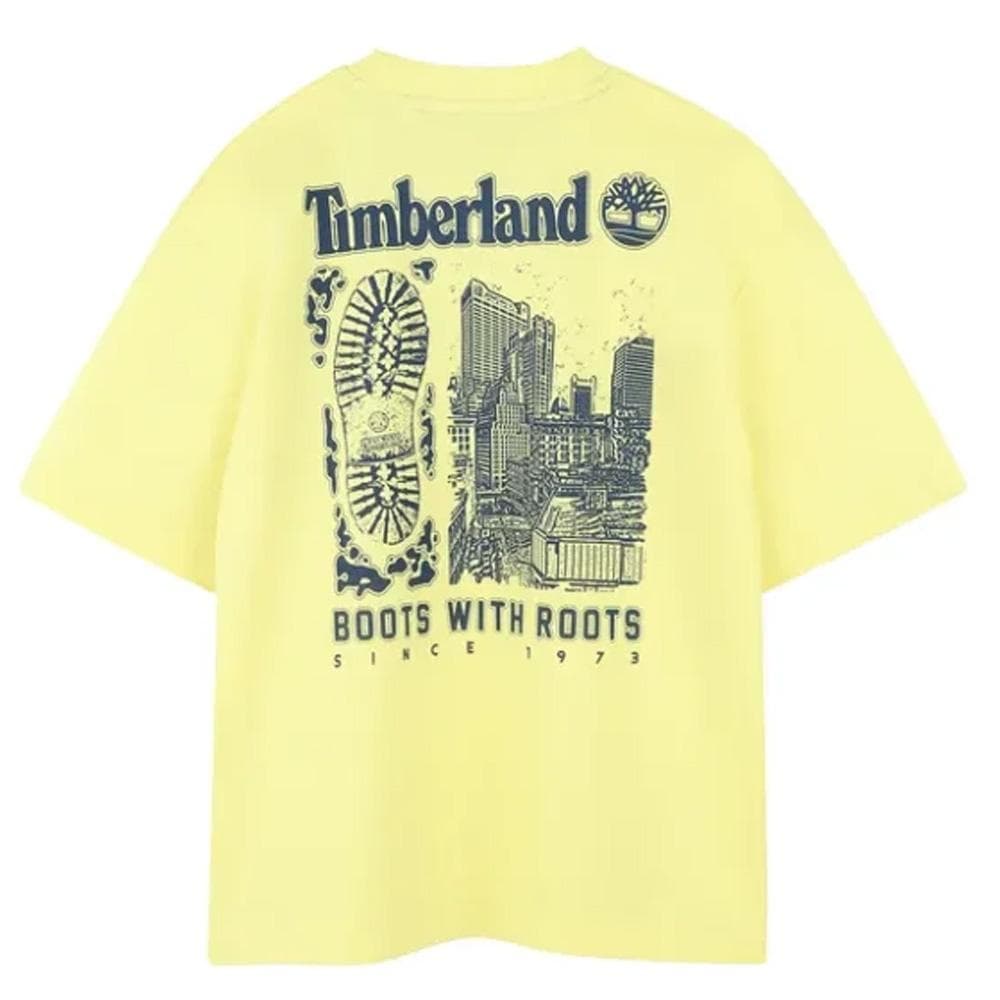 T-Shirt Jaune Garçon Timberland T60429 2