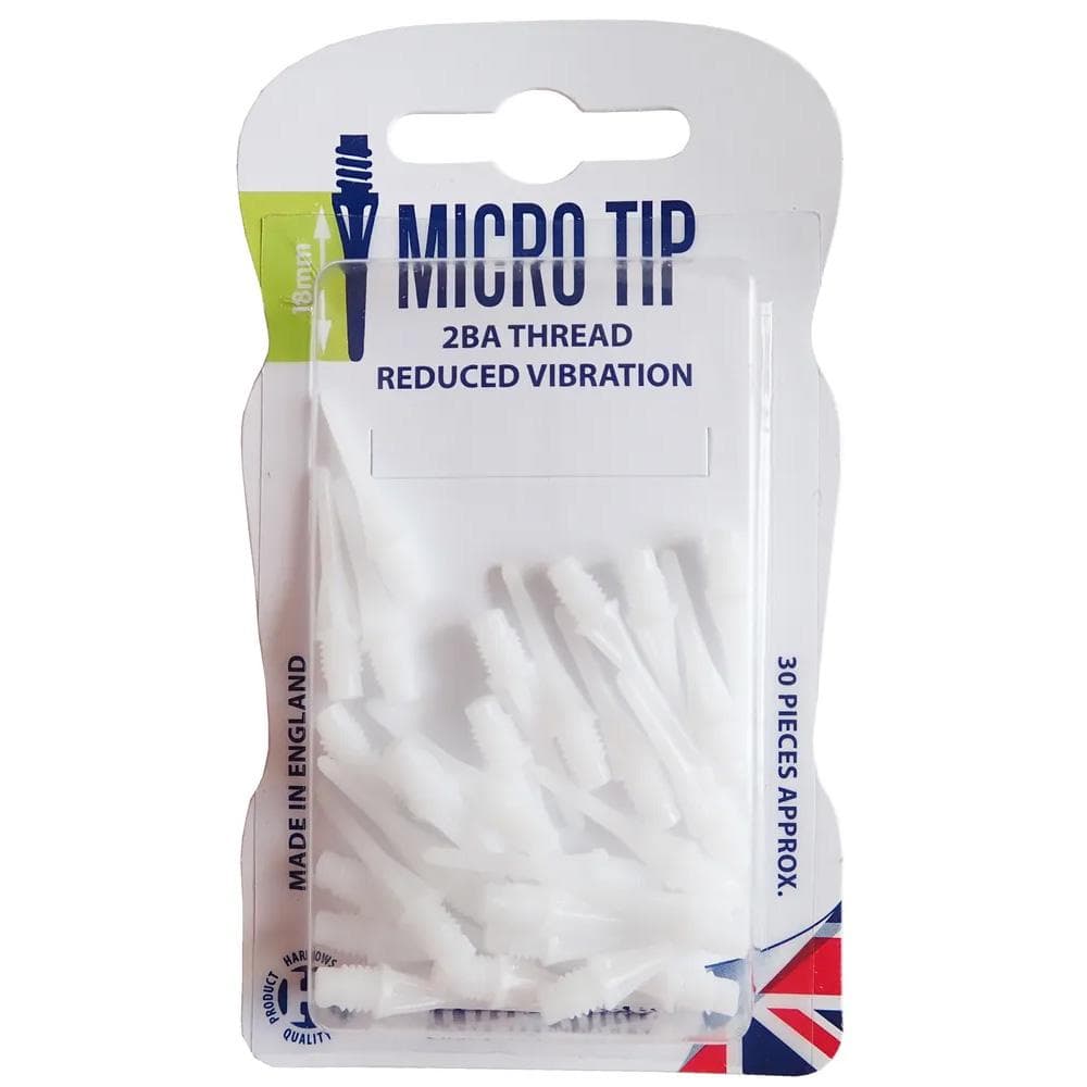 X30 Pointes de fléchettes Blanche Harrows Micro tip 1