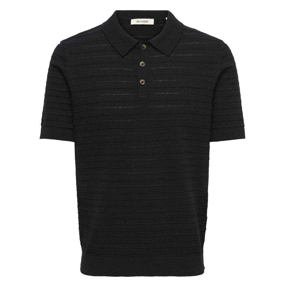 Polo Noir Homme Only & Sons Onstano Life 1