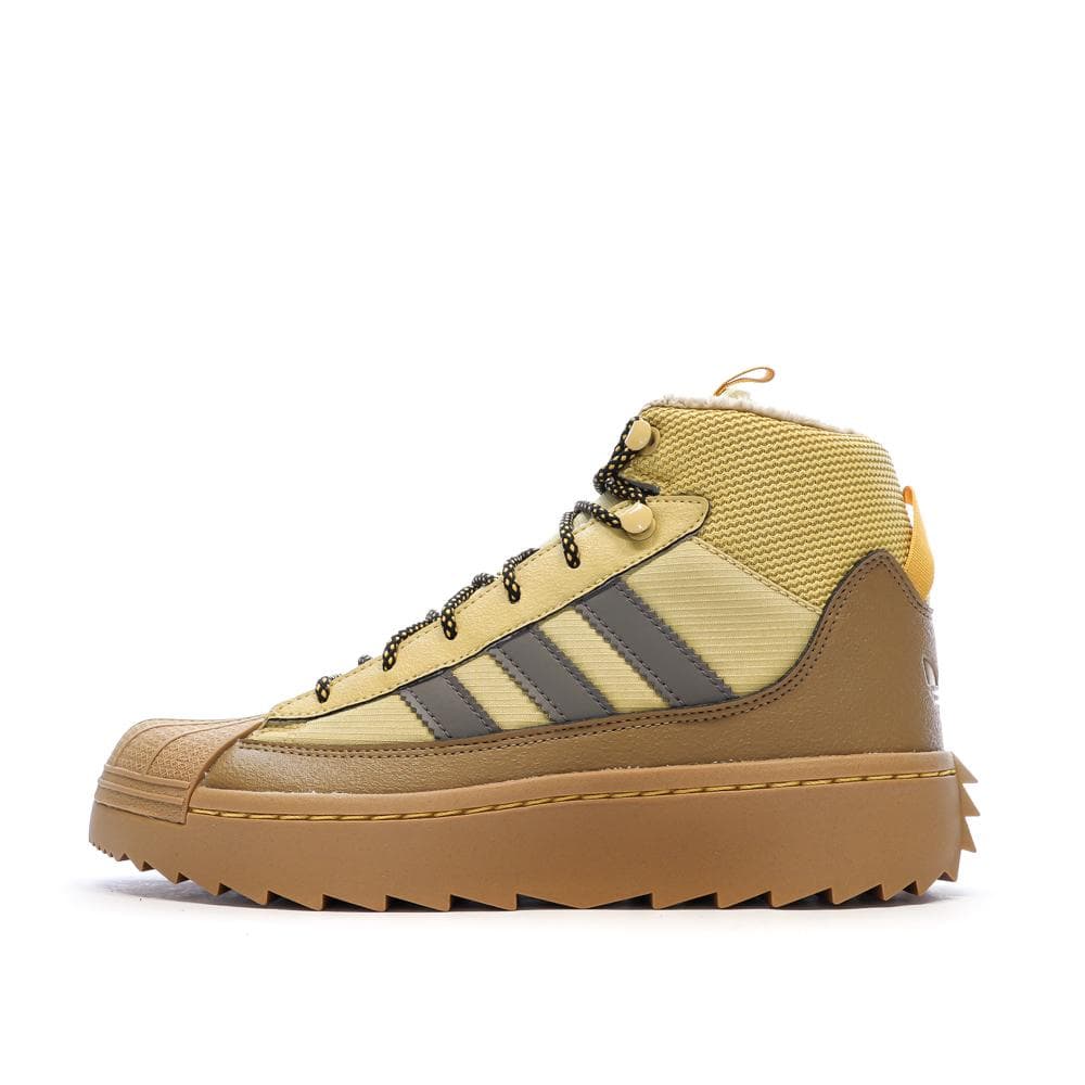 Baskets Camel/Jaune Femme Adidas Superstar Winter 1