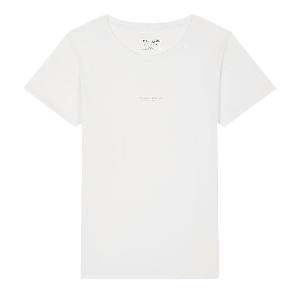 T-shirt Blanc Femme Teddy Smith Ribelle 1