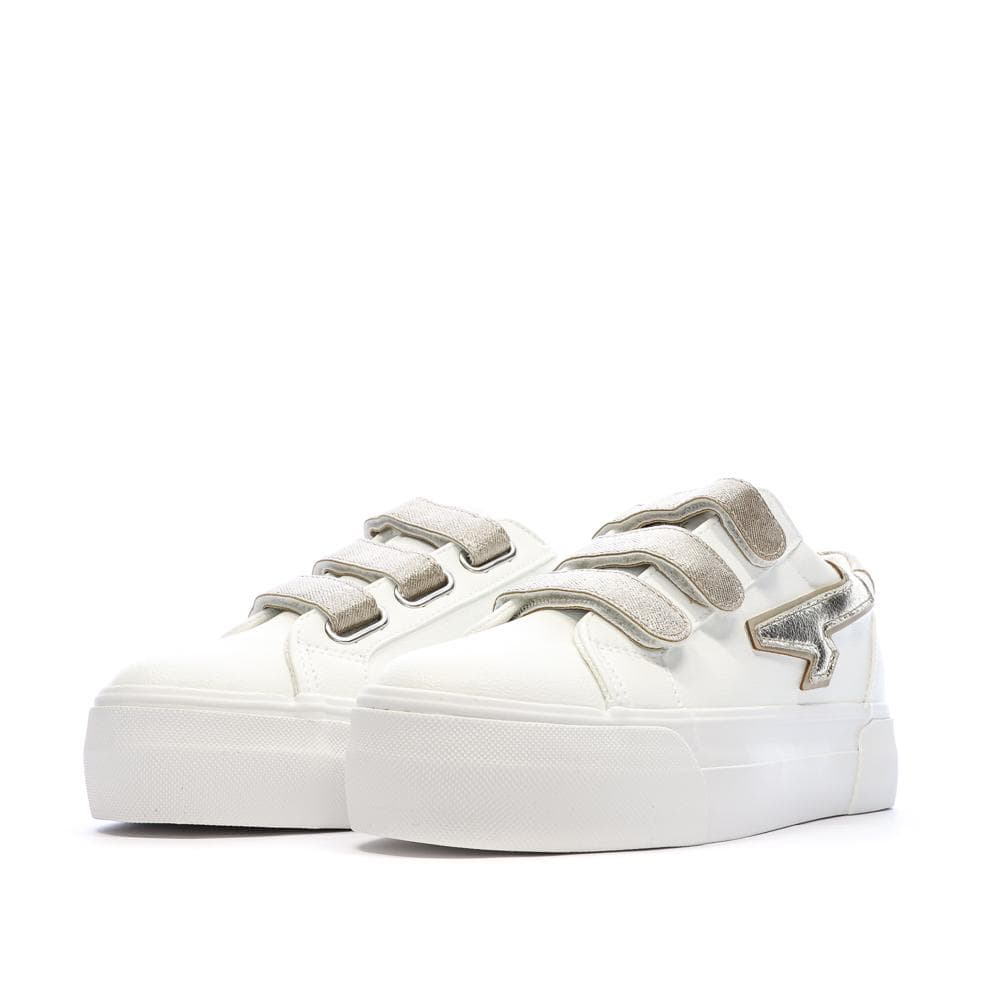 Baskets Blanche/Doré Plateforme Femme Kaporal Clovia 6