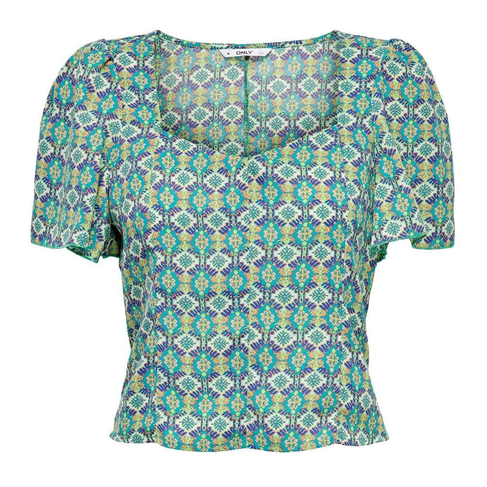 Blouse Verte/Blanche à Motifs Femme Only Alma 1