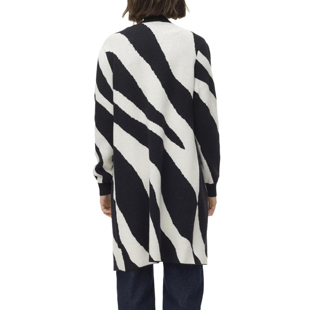 Gilet Long Blanc/Noir Imprimé Femme Vero Moda Nancy Open 2
