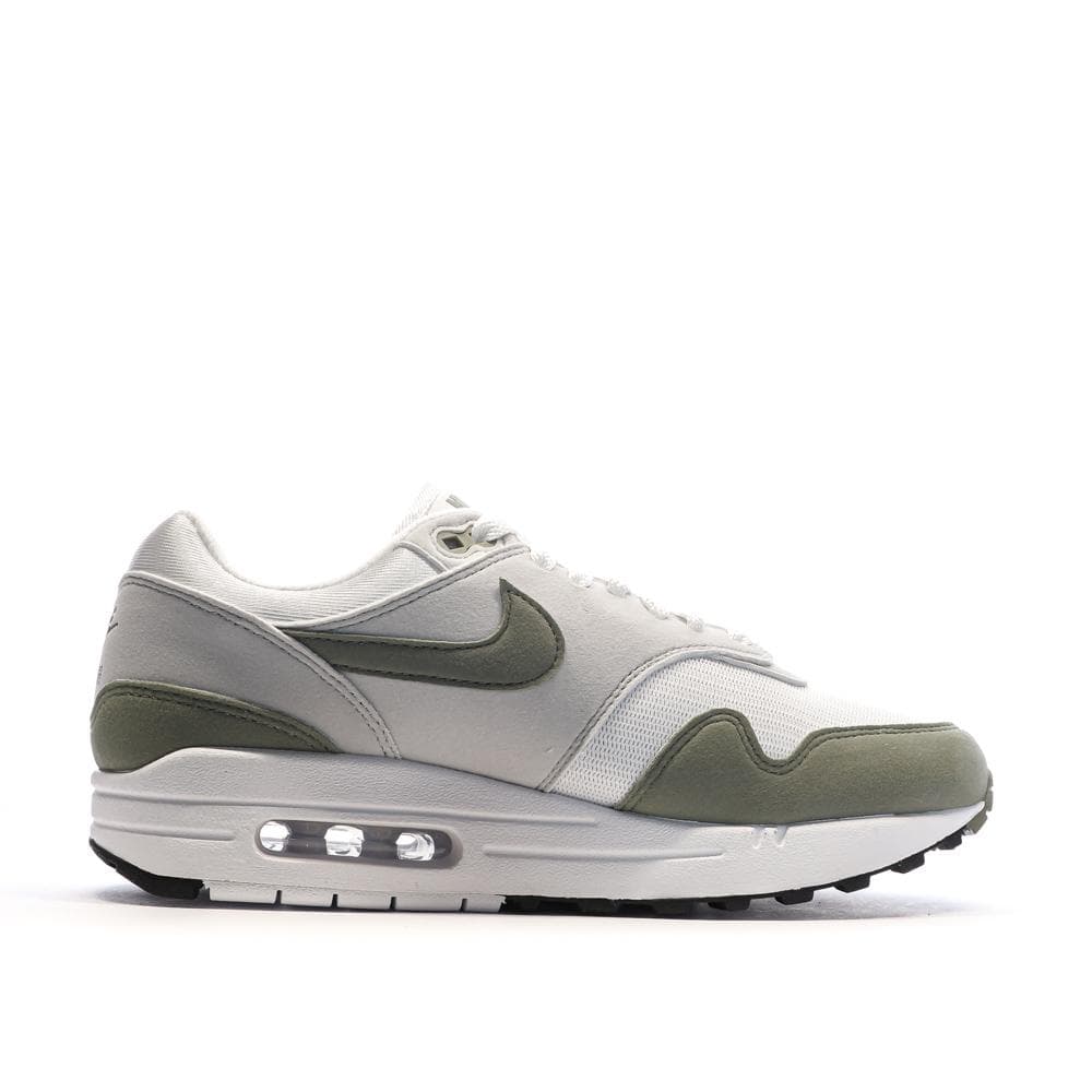 Baskets Blanches/Kaki Femme Nike Air Max 1 2