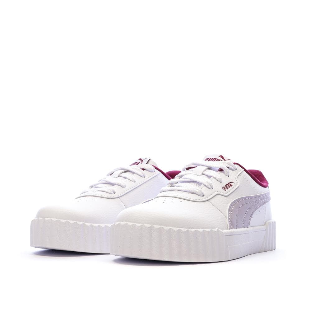 Baskets Blanches/Mauves Fille Puma Carina 3.0 6